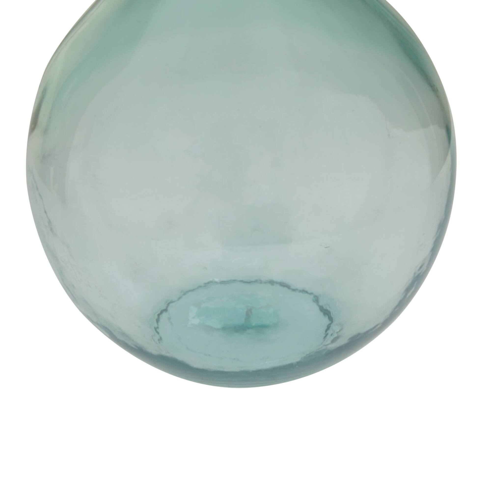 Blue Recycled Glass Handmade Spanish Vase 11" x 11" x 17"